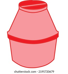 strawberry milk on a pink bottle