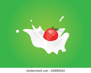 Strawberry milk yogurt