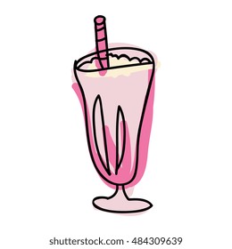 strawberry milkshake drink
