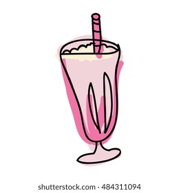 strawberry milkshake drink