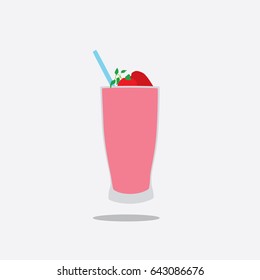 Strawberry milkshake icon, vector illustration design. Drinks collection.