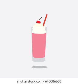 Strawberry milkshake icon, vector illustration design. Drinks collection.