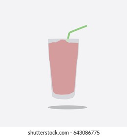 Strawberry milkshake icon, vector illustration design. Drinks collection.
