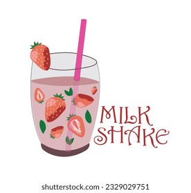 strawberry milkshake summer fresh drink 
