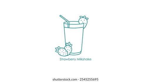 Strawberry Milkshake Vape Icon Vector Illustration