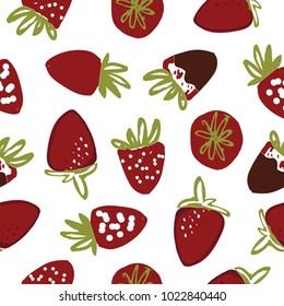 strawberry modern seamless pattern for your design.