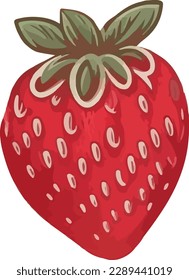 Ilustración vectorial multicolor de fresa aislada en fondo blanco