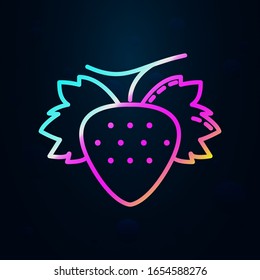 Strawberry in nolan style icon. Simple thin line, outline vector of vegetables icons for ui and ux, website or mobile application