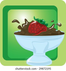 Strawberry on Chocolate