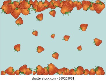 Strawberry on a colored background