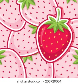 strawberry on pineberries background v.2