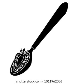 Strawberry on spoon