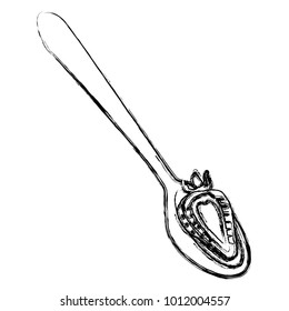 Strawberry on spoon