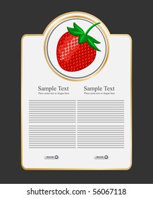 strawberry on template