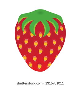 
Strawberry on white background