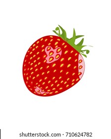Strawberry on a white background