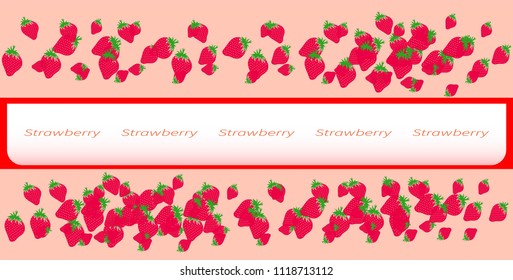Strawberry on white background vector illustratipn