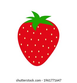 Strawberry on white background. Vector illustration.