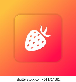 Strawberry orange bright app ui/ux Icon / Logo design