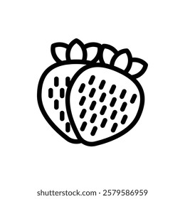 Strawberry Outline Icon. Strawberry Icon