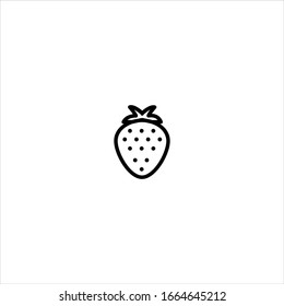 Strawberry Outline Icon Illustration- Vector