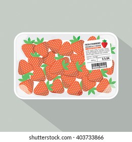 Strawberry Pack  Vector Illustration