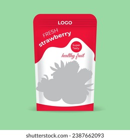 Strawberry packaging design vector template