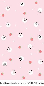 Erdbeerrosa Muster, rosafarbene Erdbeerhintergründe.