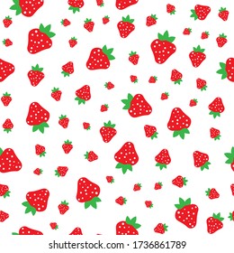 strawberry pattern, abstract strawberry background vector, seamless background with red strawberries. for packaging, wrapper, web, banner background.