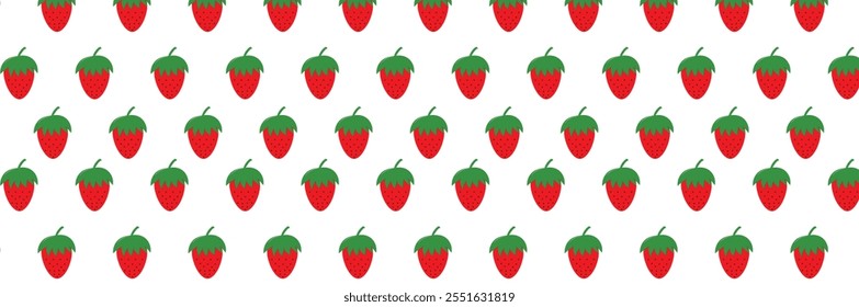 strawberry pattern on transparent background
