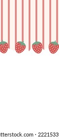 Strawberry Pattern, Red seamless strawberry, Strawberry pink and white Background, Strawberry Wallpaper Love Cards Vector Stock Vector Illustration.