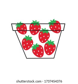 Strawberry Pattern, Red seamless strawberry, Strawberry white Background, Strawberry Wallpaper Love Cards Vector Stock Vector Illustration.