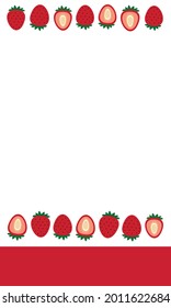 Strawberry Pattern, Red seamless strawberry, Strawberry white Background, Strawberry Wallpaper Love Cards Vector Stock Vector Illustration.