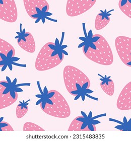 Erdbeermuster Nahtlose Illustration mit Erdbeeren.