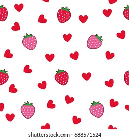 Strawberry Pattern. Seamless texture of strawberries