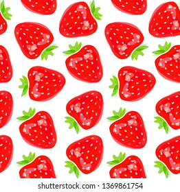 Strawberry pattern. Summer print