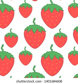 Strawberry pattern vector design isolated