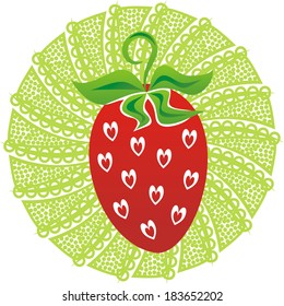 Strawberry pattern vector illustration