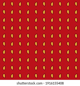 Strawberry Pattern. Vector pattern strawberry. Red Yellow colors.