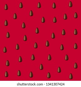 Strawberry pattern. Vector seamless background.