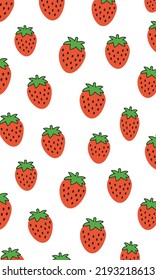 Strawberry Patterns, Orange seamless strawberry, Strawberry white Backgrounds, Strawberry Wallpaper Love Cards Vector Stock Vector Illustration.