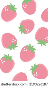 Strawberry Patterns, Pink seamless strawberry, Strawberry Backgrounds, Strawberry Wallpaper Love Cards Vector Stock Vector Illustration.