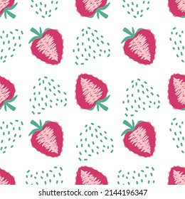 Patrones de fresa, fresa roja, fondo de fresa, carta de amor de fresa.
