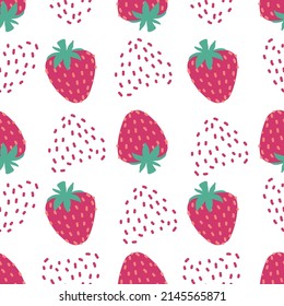 Patrones de fresa, fresa roja, fondo de fresa, carta de amor de fresa.