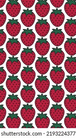 Strawberry Patterns, Red seamless strawberry, Strawberry Backgrounds, Strawberry Wallpaper Love Cards Vector Stock Vector Illustration.