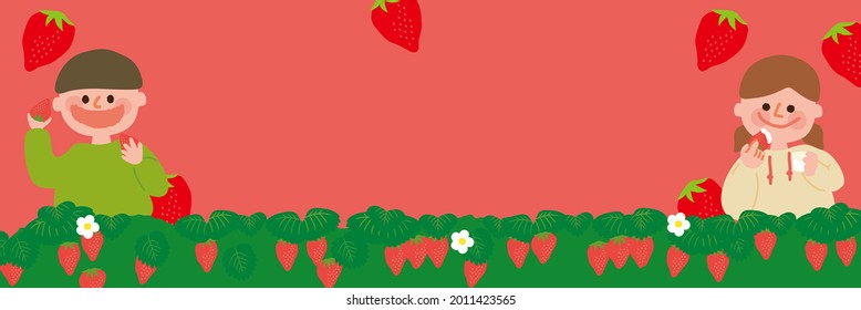 
Strawberry picking boys and girls