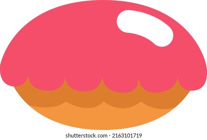 Strawberry pie, illustration, vector on a white background.
