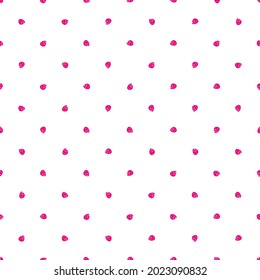 A strawberry polka dots seamless vector pattern