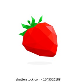 Imagen artística de fresa de polígono. ilustración vectorial