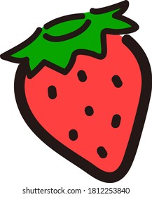 Strawberry pop and simple vector illustration material